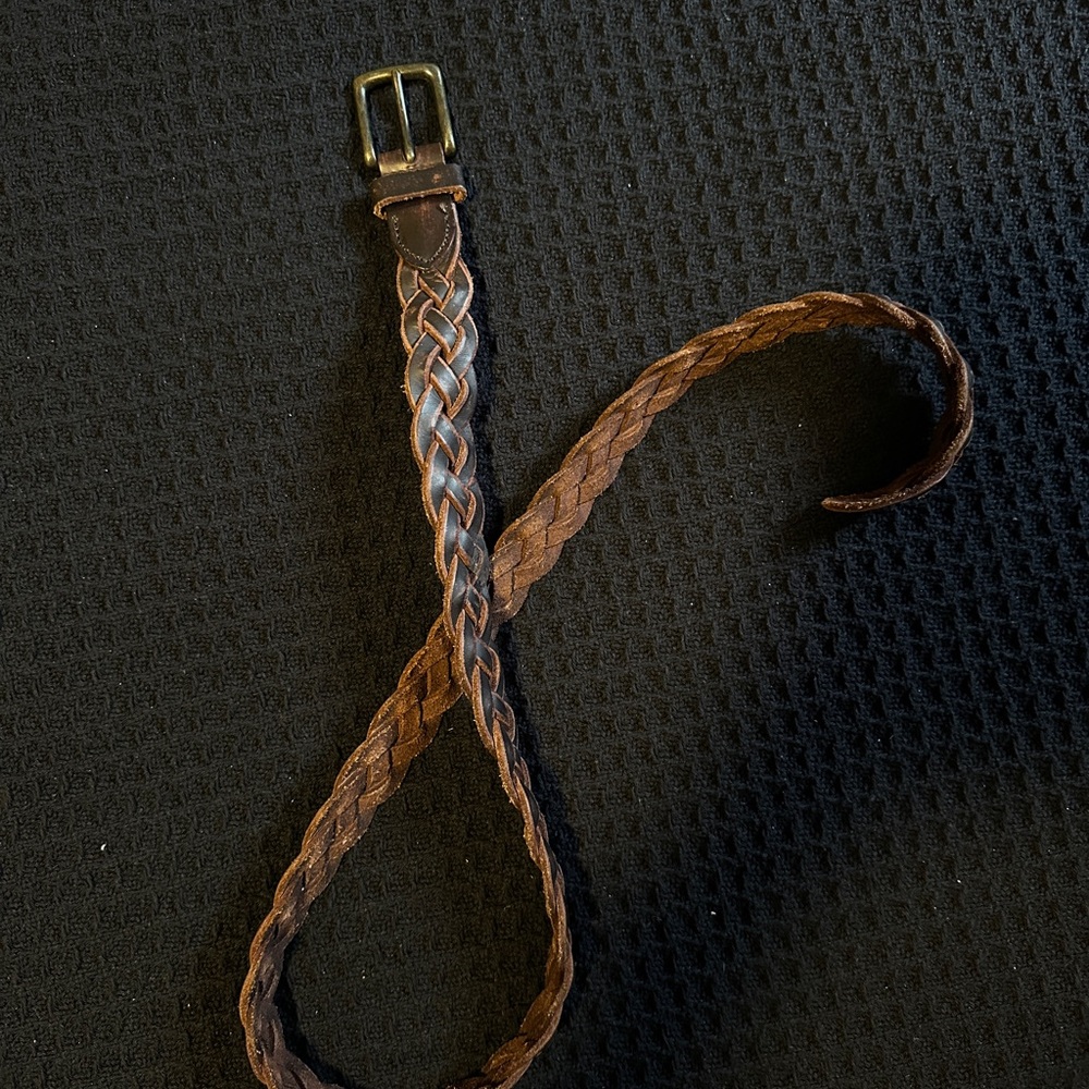 Men’s Vintage J. Crew Braided Leather Belt size M